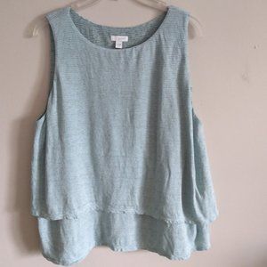 Pure Jill  SeafoamGreen Tank Top ~ Size XL